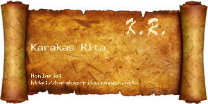 Karakas Rita névjegykártya
